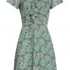 New In Smashed Lemon Dreams Come True 60's A-Line Dress Green
