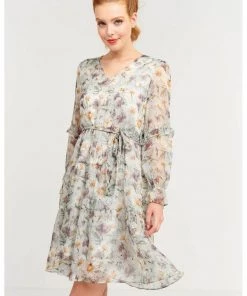 Smashed Lemon Sparkling Daisy 60's Dress Green New In