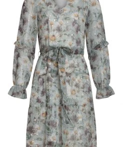 Smashed Lemon Sparkling Daisy 60's Dress Green New In