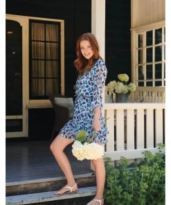 Smashed Lemon Butterfly Bohemian 60's A-Line Dress Blue New In