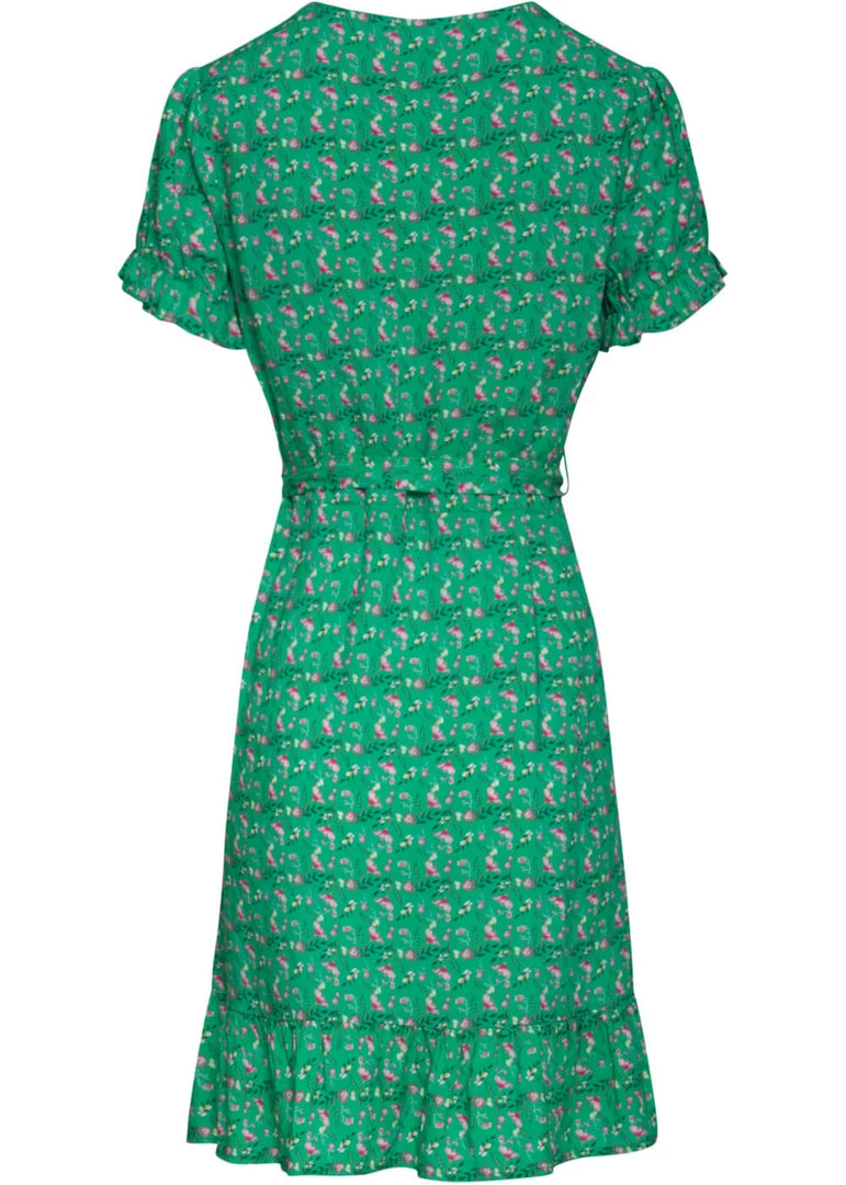 New In Smashed Lemon Dearest Daisy 60's A-Line Dress Green