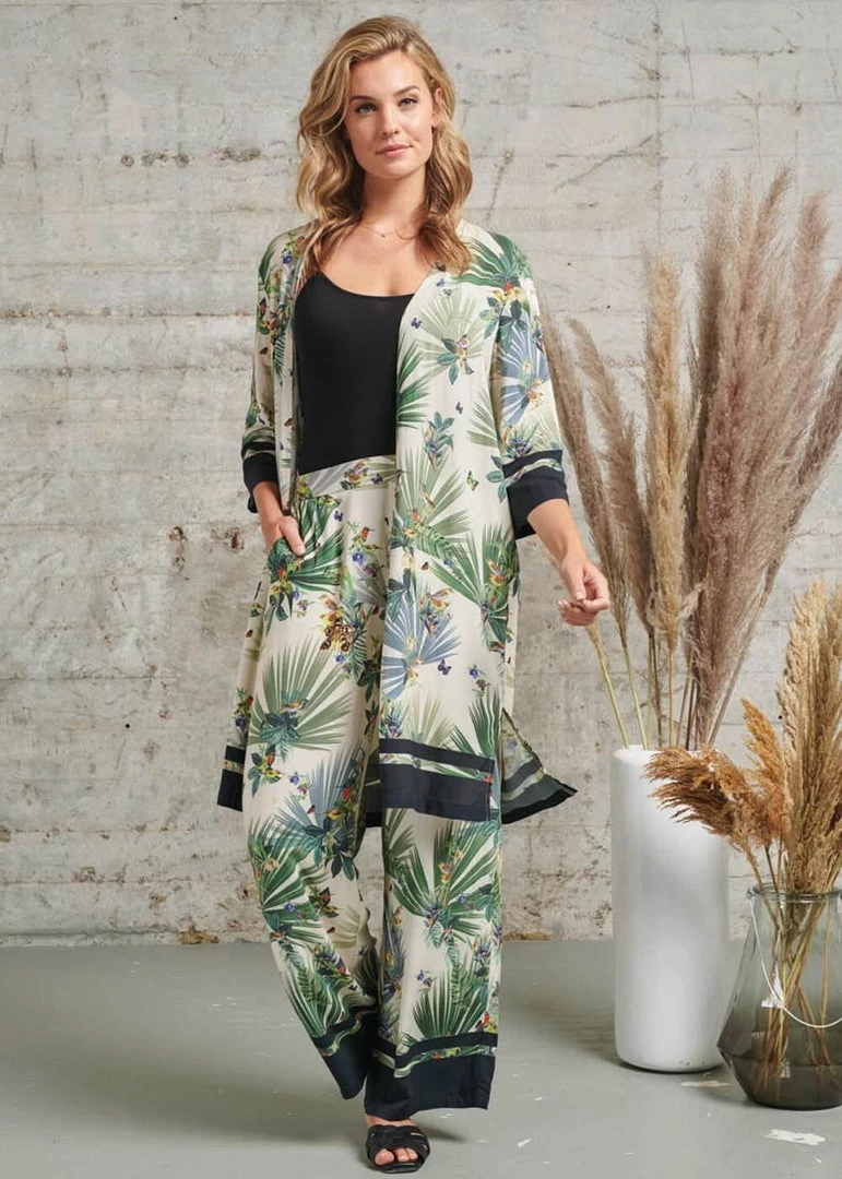 Smashed Lemon Palm Court 70's Trousers White