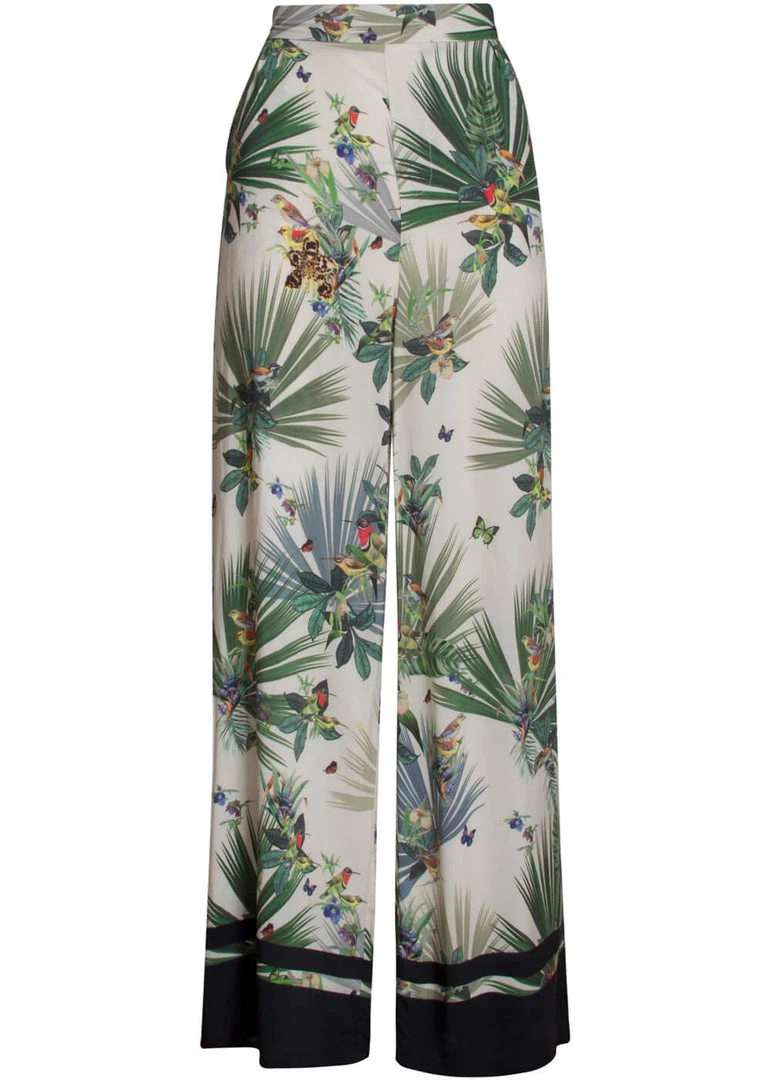 Smashed Lemon Palm Court 70's Trousers White