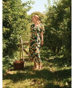 Smashed Lemon Life Gives Lemons 70's Maxi Dress Black New In