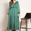 Smashed Lemon Hamam 70's Maxi Dress Black Emerald New In