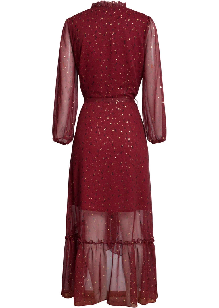 New In Smashed Lemon Festive Feast 70's Maxi Dress Red Black