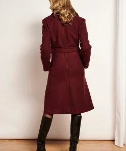 Smashed Lemon Fierce For Days 70's Coat Dark Red