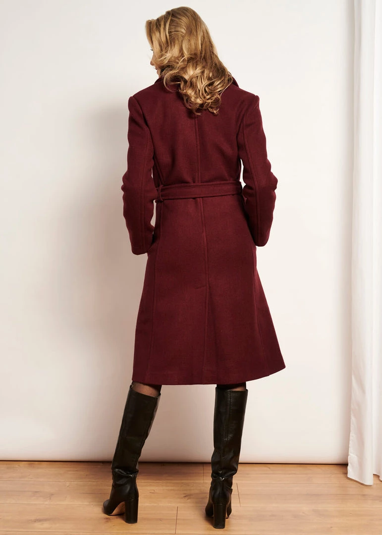 Smashed Lemon Fierce For Days 70's Coat Dark Red