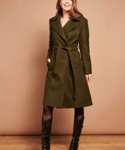 Smashed Lemon Fierce For Days 70's Coat Olive Green