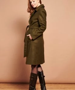 Smashed Lemon Fierce For Days 70's Coat Olive Green