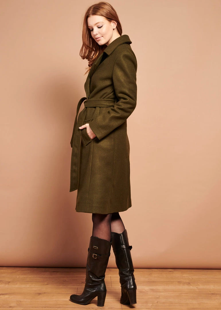 Smashed Lemon Fierce For Days 70's Coat Olive Green