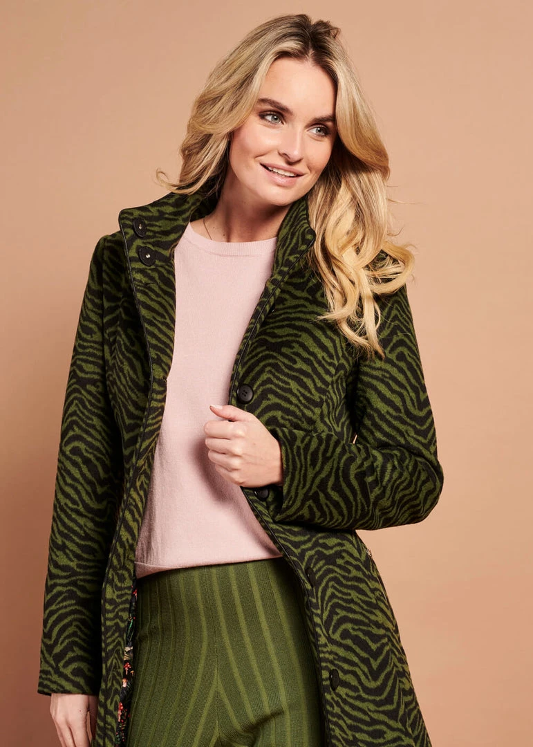 Smashed Lemon Tiger Army 60's Coat Green Black New In