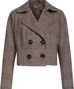 Smashed Lemon Model My Houndstooth 60's Jacket Beige