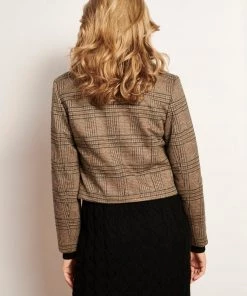 Smashed Lemon Model My Houndstooth 60's Jacket Beige