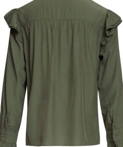 Smashed Lemon Izzy 40's Blouse Army Green