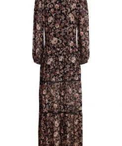 Smashed Lemon Bohemian Love 70's Maxi Dress Black Brown New In