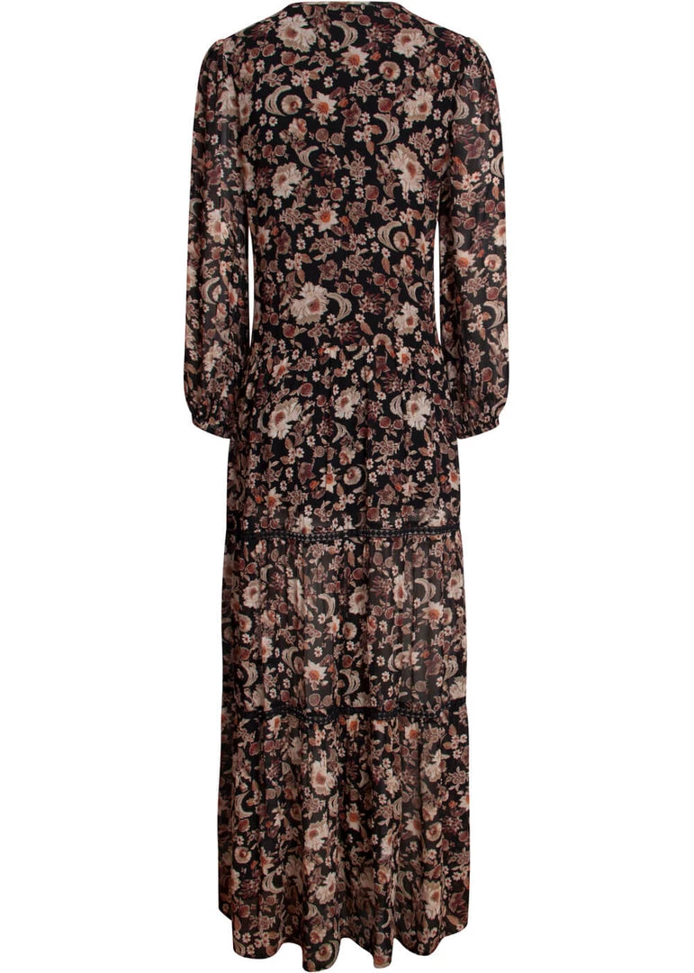 Smashed Lemon Bohemian Love 70's Maxi Dress Black Brown New In