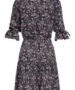 New In Smashed Lemon Storybook 70's Dress Black