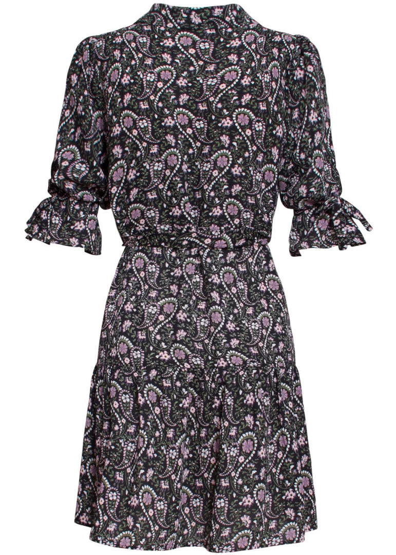 New In Smashed Lemon Storybook 70's Dress Black