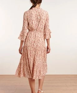 Smashed Lemon Sea Breeze Midi Dress White New In