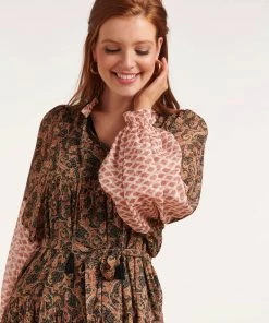 Smashed Lemon Exotic Bohemian 60's Dress Multi