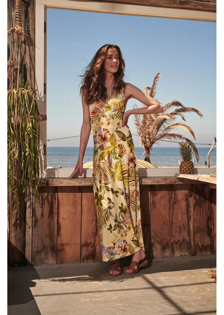 Smashed Lemon Easy Breezy 70's Maxi Dress Multi