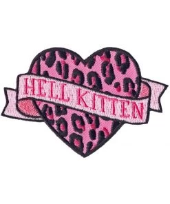New In Sourpuss Hell Kitten Heart Patch Pink