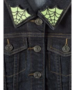 New In Sourpuss Spiderweb Collar Patch Set Green