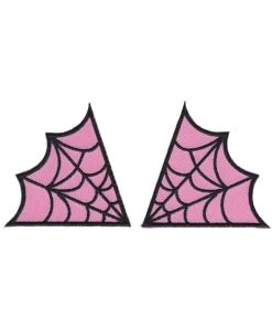 Sourpuss Spiderweb Collar Patch Set Pink New In