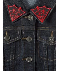 Sourpuss Spiderweb Collar Patch Set Red New In