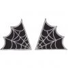 Sourpuss Spiderweb Collar Patch Set Silver