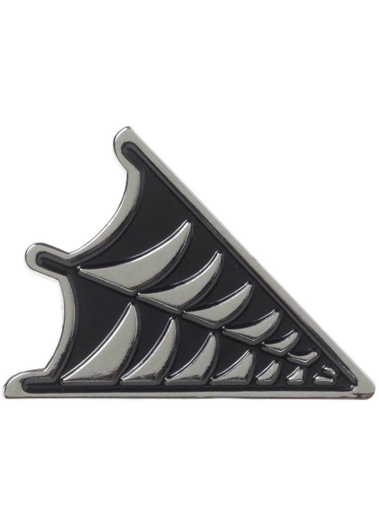 Sourpuss Spiderweb Enamel Pin Silver Black