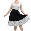 Steady Clothing Music Note Thrills 50's Swing Skirt Black White New In