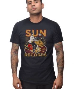 Steady Clothing Mens Sun Records Lindy Hop T-Shirt Black