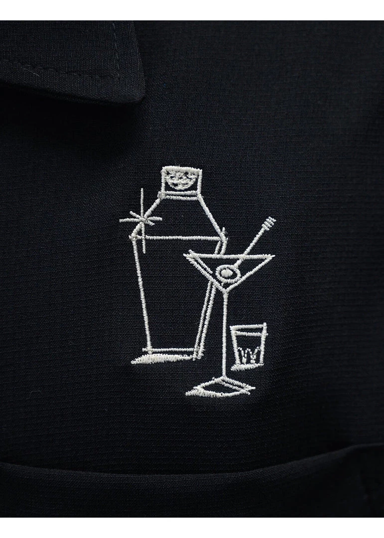 Steady Clothing Mens Palm Springs Cocktail Bowling Shirt Black Green