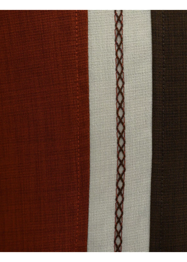 Steady Clothing Mens The Charles Bowling Shirt Brown Rust