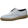 T.u.k Steelground Snake Grain White Leather Creepers New In
