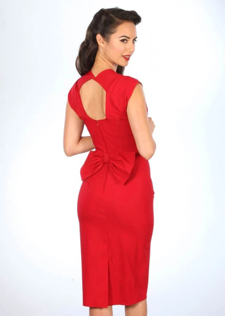 Stop Staring! Love 50's Pencil Dress Red