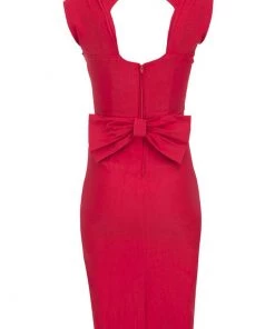 Stop Staring! Love 50's Pencil Dress Red