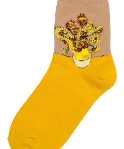 Succubus Art Van Gogh Sunflower Socks Yellow New In