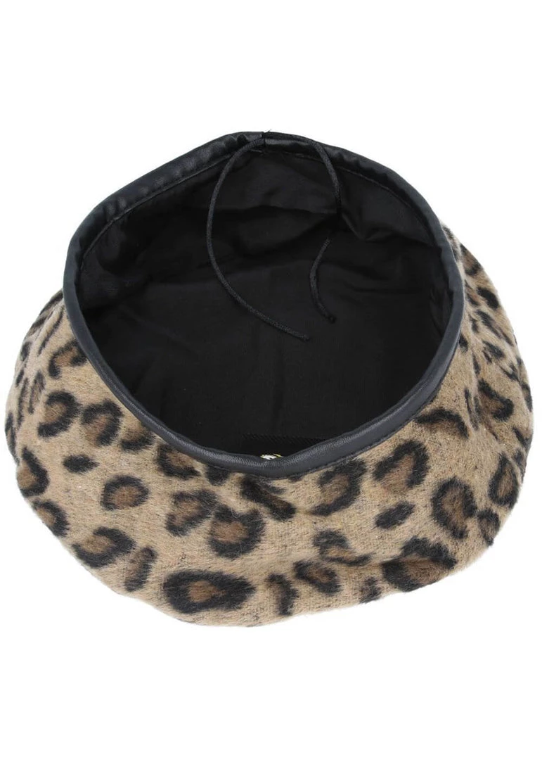 Succubus Headwear Leopard 60's Beret Leopard New In