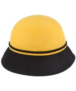 Succubus Headwear Wynona 60's Cloche Hat Mustard Brown New In