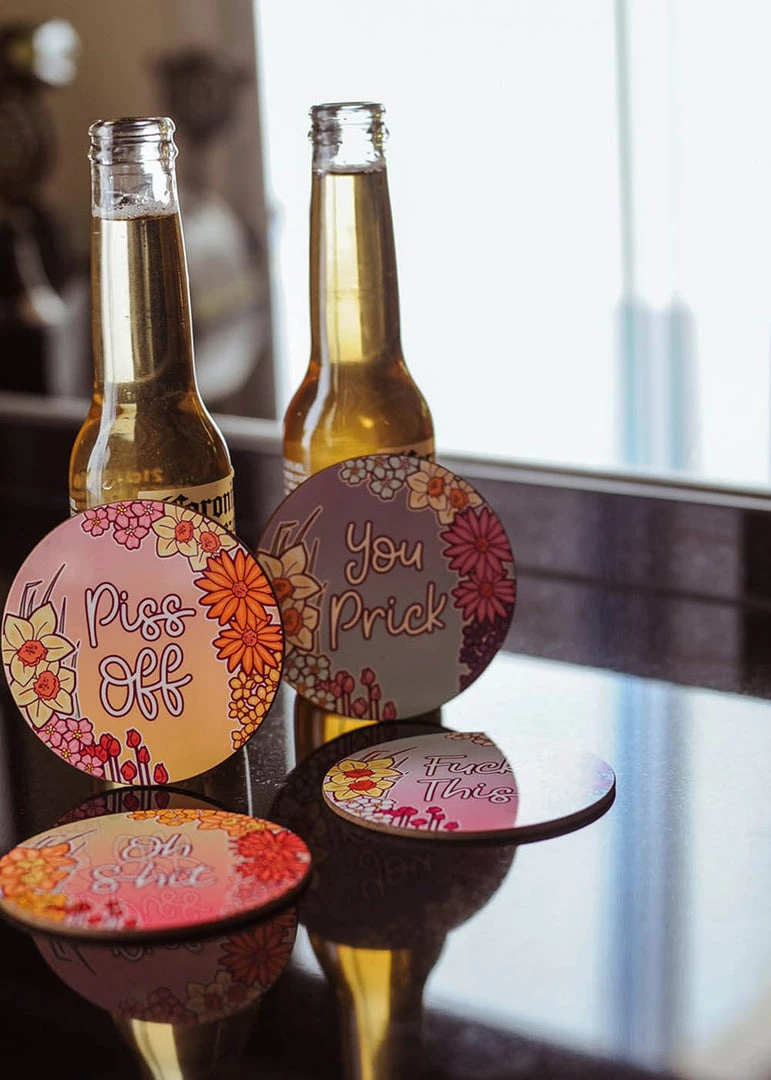 New In Succubus Gifts Offensive Set 4 Coasters