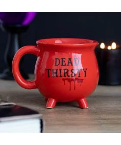 Succubus Dead Thirsty Cauldron Mug Red