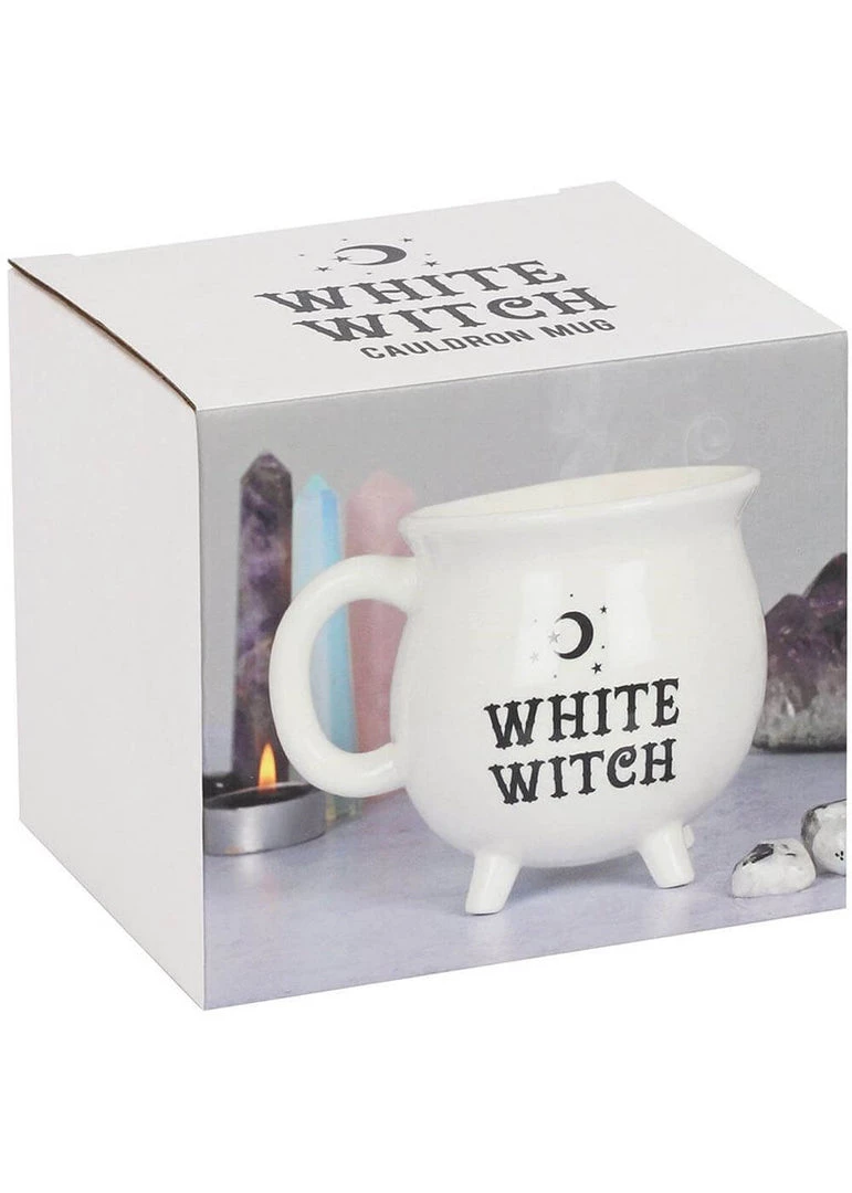 Succubus White Witch Cauldron Mug White