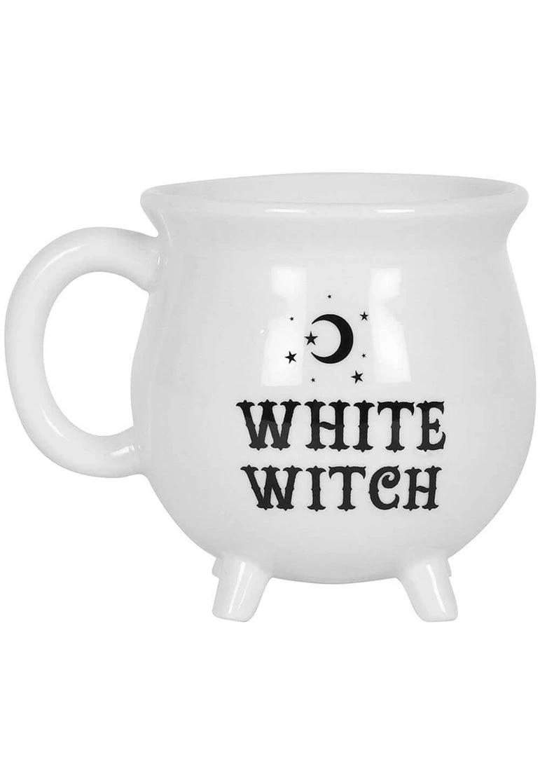 Succubus White Witch Cauldron Mug White