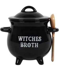 Succubus Witches Broth Cauldron Tureen With Spoon Black New In