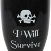 Succubus I Will Survive Gothic Planter Black