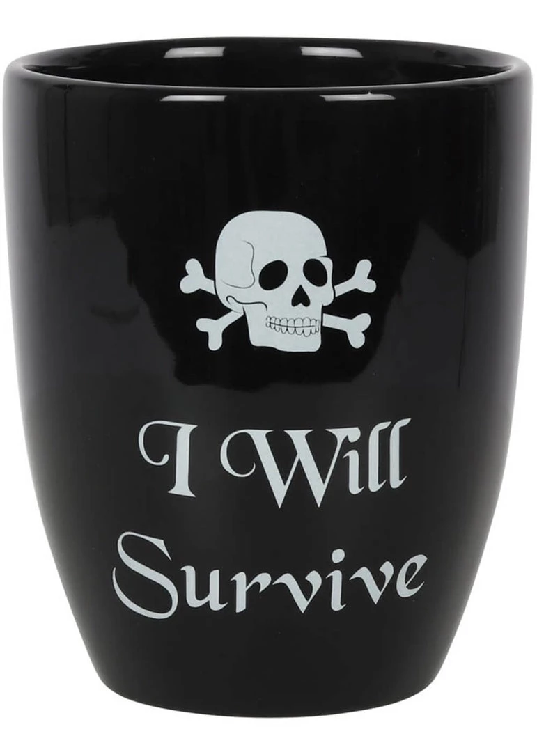 Succubus I Will Survive Gothic Planter Black