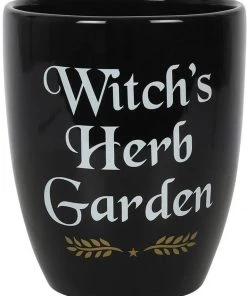 New In Succubus Witch's Herb Garden Planter Black